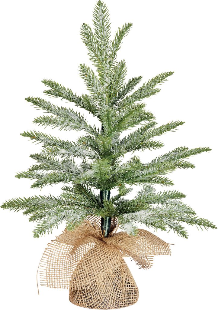 Black Box Trees Brewer Künstlicher Weihnachtsbaum in Jutesack - H45 x Ø36 cm - Grün Frosted