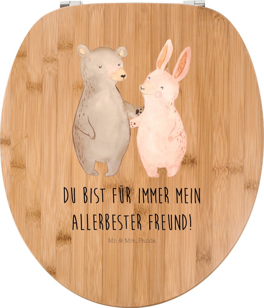 Mr. & Mrs. Panda Klodeckel Bär und Hase Umarmen - Transparent - Geschenk, Umarmung, WC Deckel, Freunde, Hocheitstag, für Immer, WC-Sitz, Brille, ...
