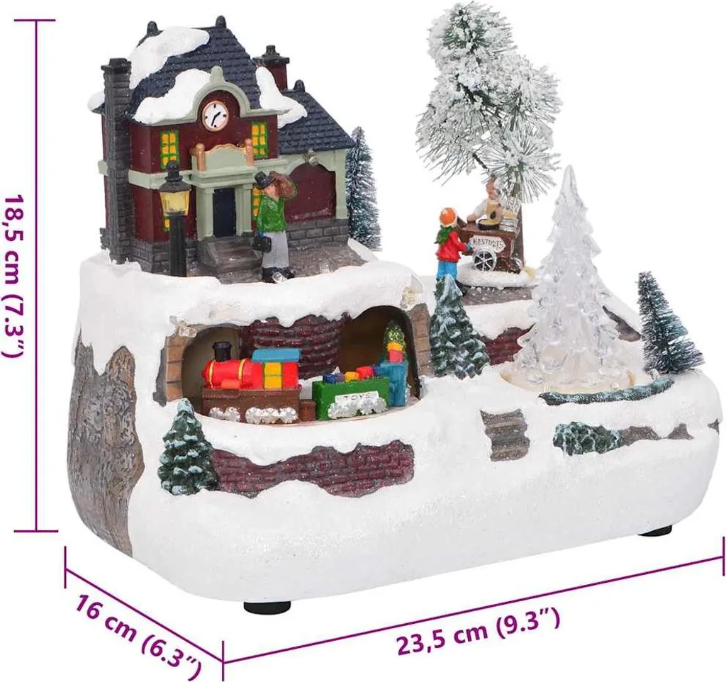 Table de Noël Multicolore vidaXL : Déco de Fête Robuste en Résine