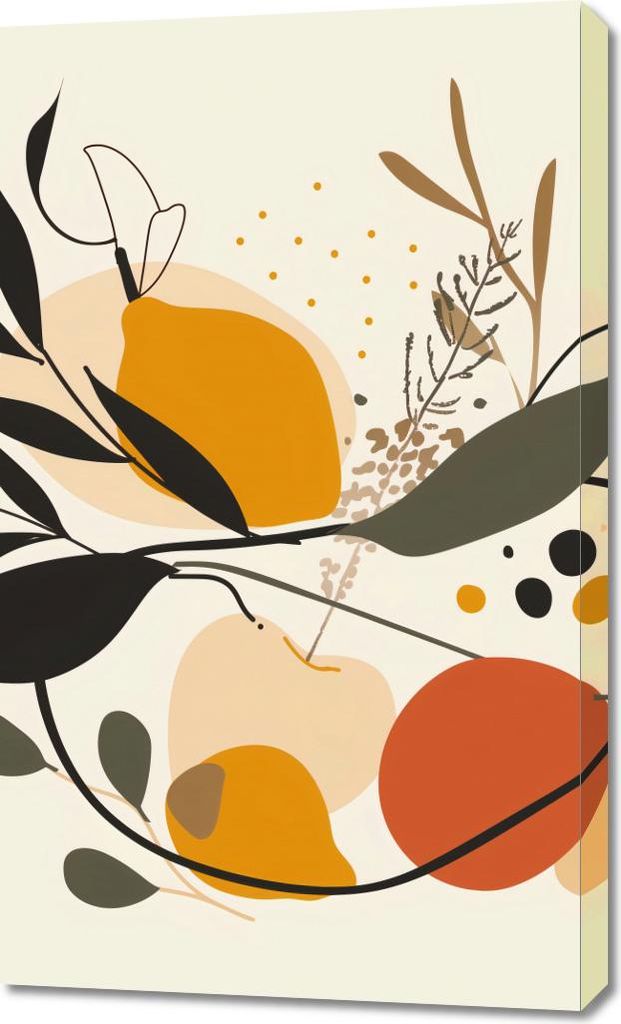 Bild 60x100cm Botanischer Wirbel