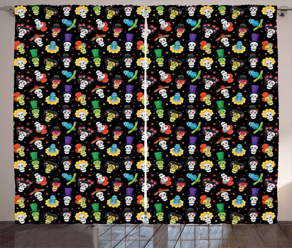 Tenda Rustica Teschi di Zucchero ABAKUHAUS 280x245 cm per Soggiorno