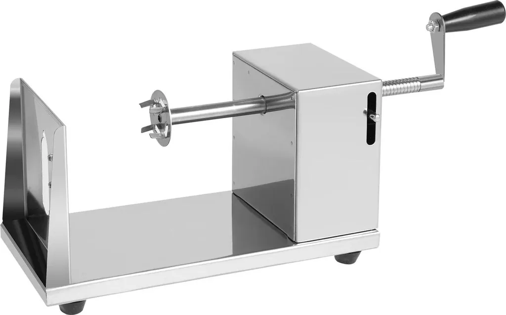 Affettatrice a spirale Potato Twister Tornado - Affettatrice manuale di verdure - Acciaio inox 430 - Orizzontale - Spessore di taglio 2,5-3 mm - Necessario il montaggio