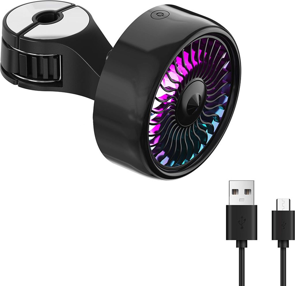 Auto-Ventilator, 12V Kühlung Fan für Rücksitz für Kinder, USB Powered Back Seat Fan mit 3 Geschwindigkeiten Haken Fahrzeuge Rücksitz Air Fan f...