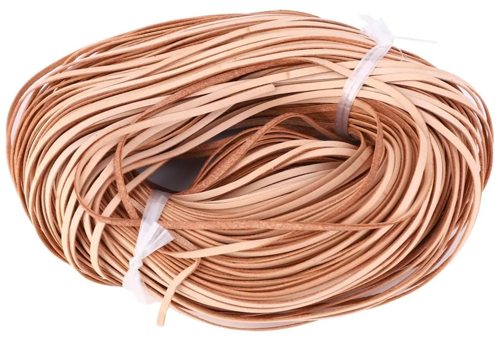 Bobine 100m cordon cuir plat tressé pour bijoux et création DIY