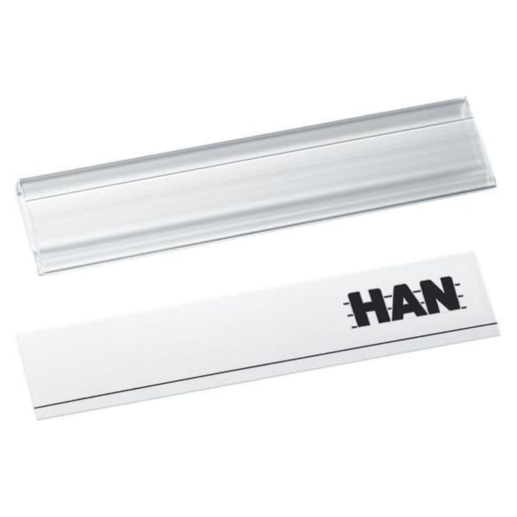 HAN Beschriftungsclip 1021 60x13mm+Beschriftungsbogen transparent