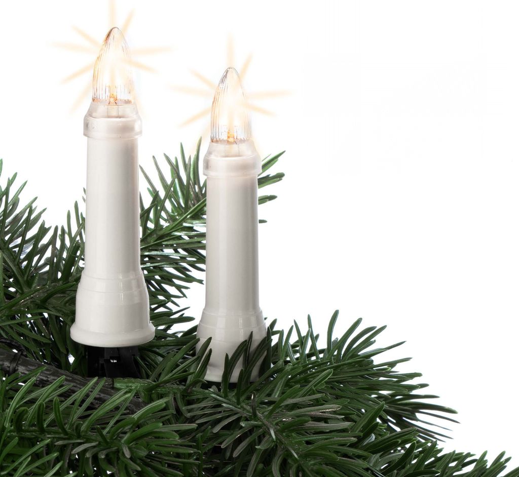 Hellum Lichterkette Riffelkerze für  Außen 15-tlg; 640151 Produktbild 