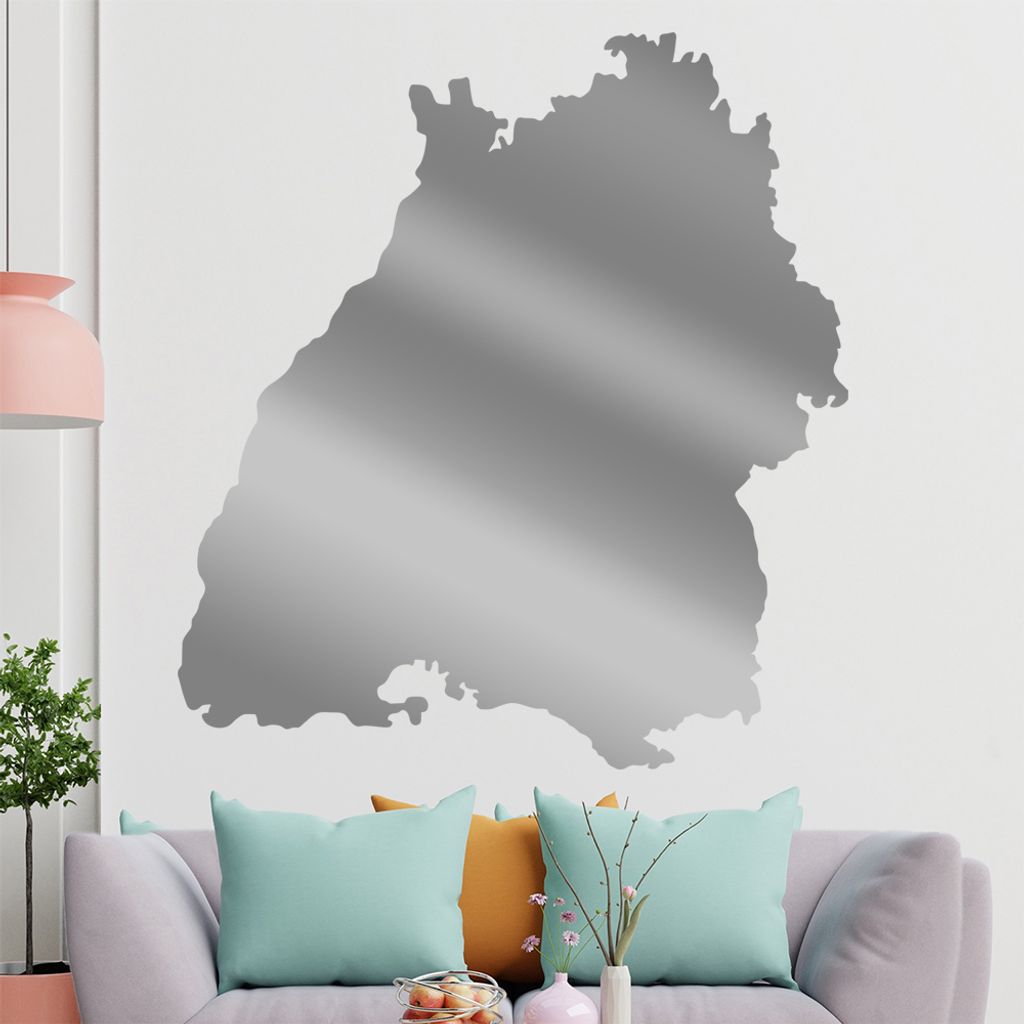 KIWISTAR Bundesland Baden-Württemberg - Stuttgart Schwarzwald Wandtattoo in 6 Größen - Wandaufkleber Wall Sticker - Dekoration, Küche, Wohnzimm...