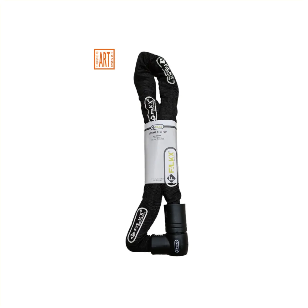 Falkx Secure 11 Antivol Haute Sécurité Art**** Noir 110cm Chaîne Blindée