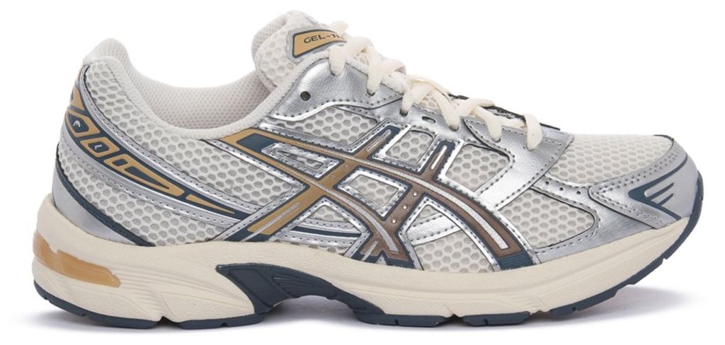 Asics Herren Halbschuhe Modell 1203A609109 Silber/Dunkelblau