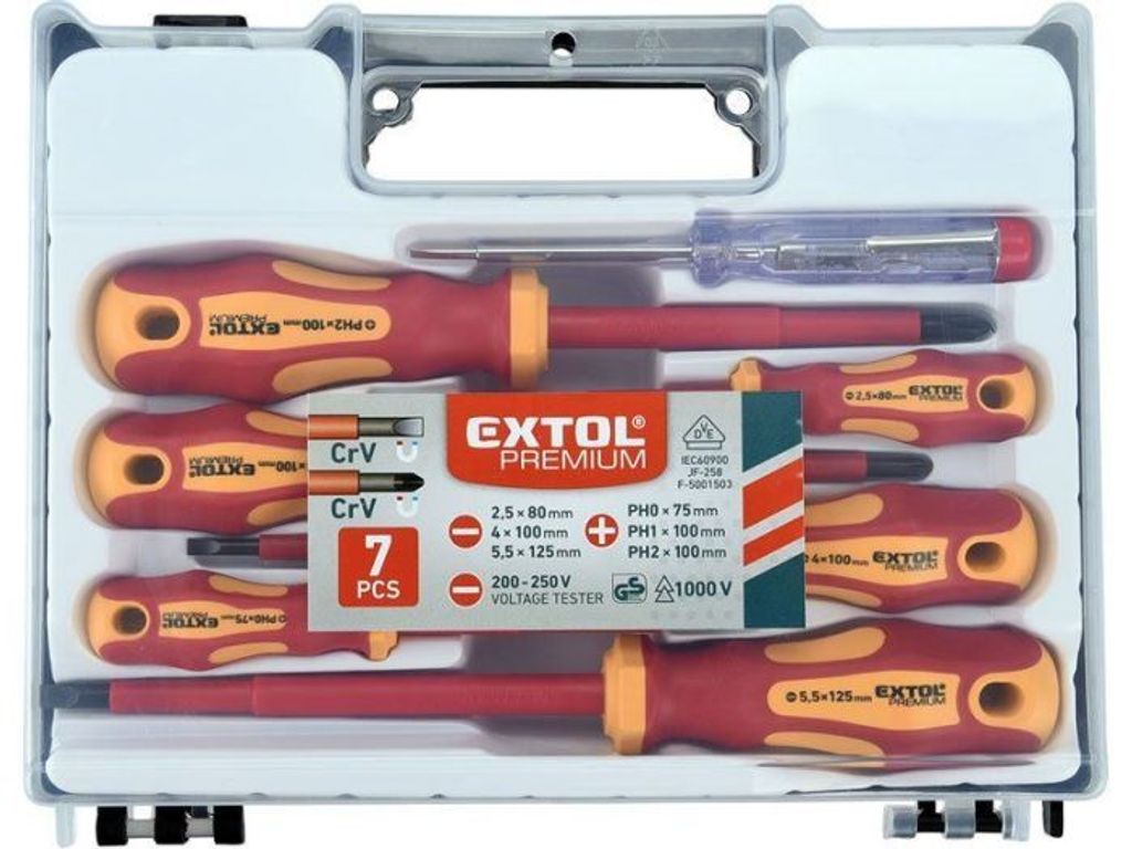 Sada elektrikářských šroubováků se zkoušečkou EXTOL PREMIUM Obrázek produktu 