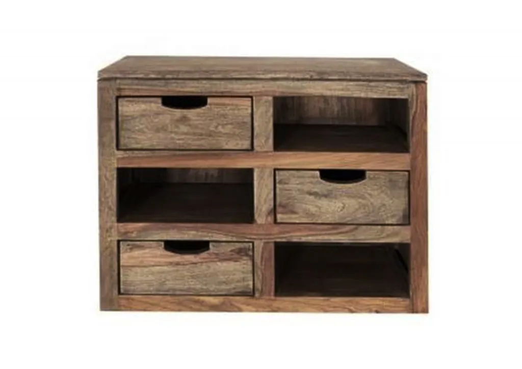 Étagère murale suspendue 66x25 cm en bois massif de palissandre