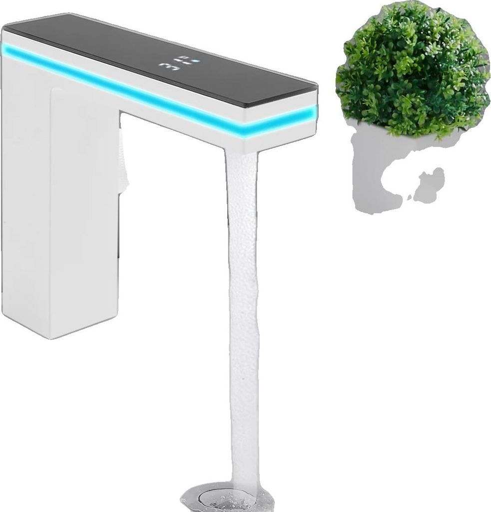 Waschtischarmatur, Digitale Anzeige, Modernes Design, WEISS