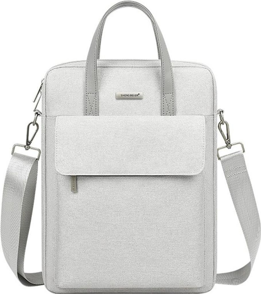 INF Mehrschichtige Polyester Laptoptasche - Wasserabweisend, Leicht, Stoßfest Grau 15,6 Zoll