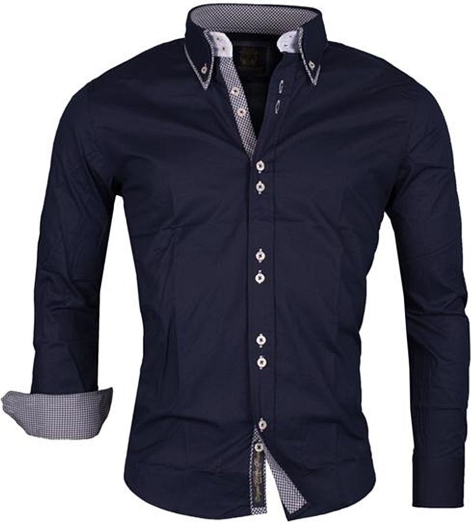 Brandneu Designer Hemd CARISMA Navy uni CRM8260 L Produktbild 