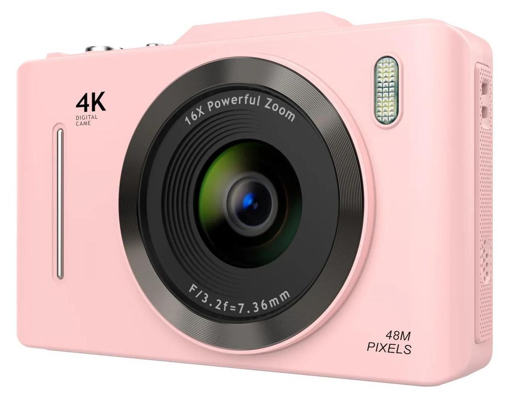 Kinderkamera - Digitalkamera - 7,1 cm Display - 4K Video - CCD Sensor - Für Kinder & Schüler - Pink