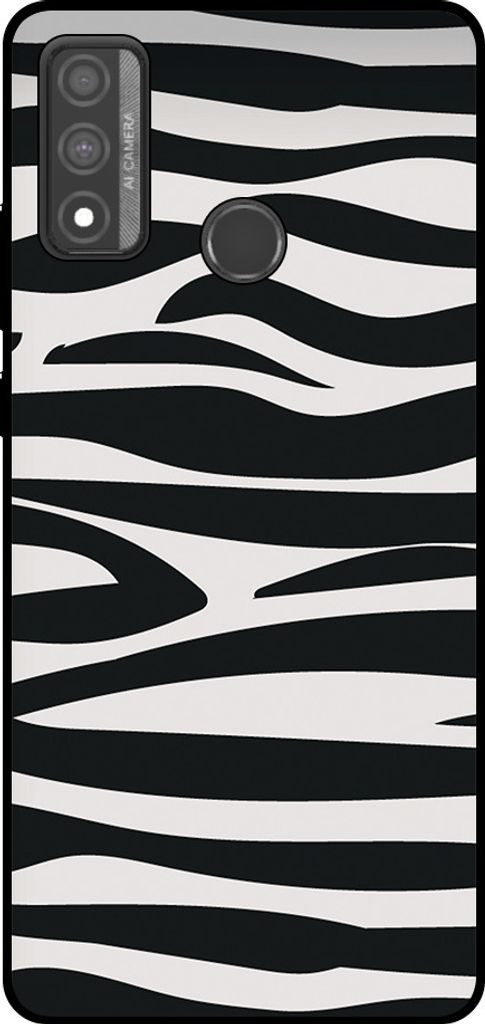 Smartphonica Phone Case Passend für Huawei P Smart (2020) mit Zebradruck - TPU zurück Abdeckung Fall Zebra-Design - Schwarz Weiß
