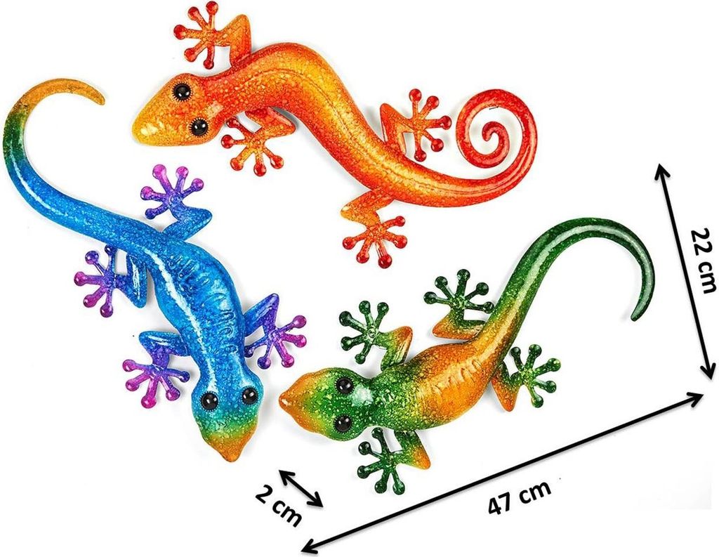 Kobolo Wand-Deko Gekko Gecko Eidechse Echse XXL - 3er Set - Produktbild 2
