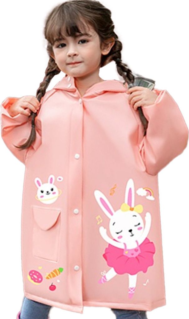 EVA Regenmäntel mit Kapuze für Mädchen Jungen, Kleinkind Regenanzug Regenjacke, Kinder Regencape Regenschutz,(XL)