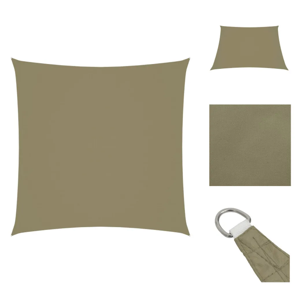 vidaXL Tenda da Sole Vela 6x6m Beige Oxford - Protezione UV Giardino