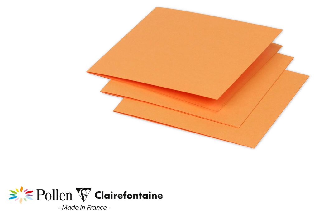 Clairefontaine Doppelk Pollen 116x116 clementine