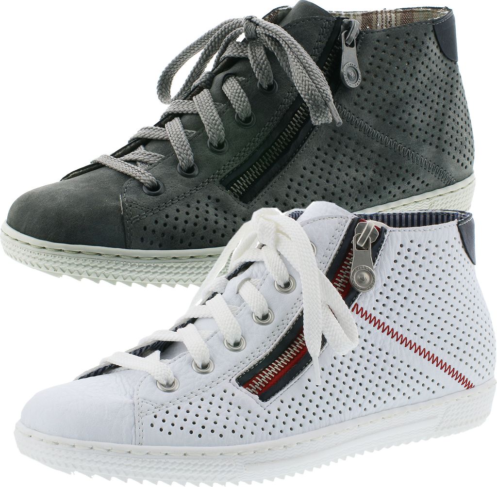 Rieker L9427 Damen Schnürschuhe Schnürboots Halbschuhe, Größe:37 EU, Farbe:Weiß
