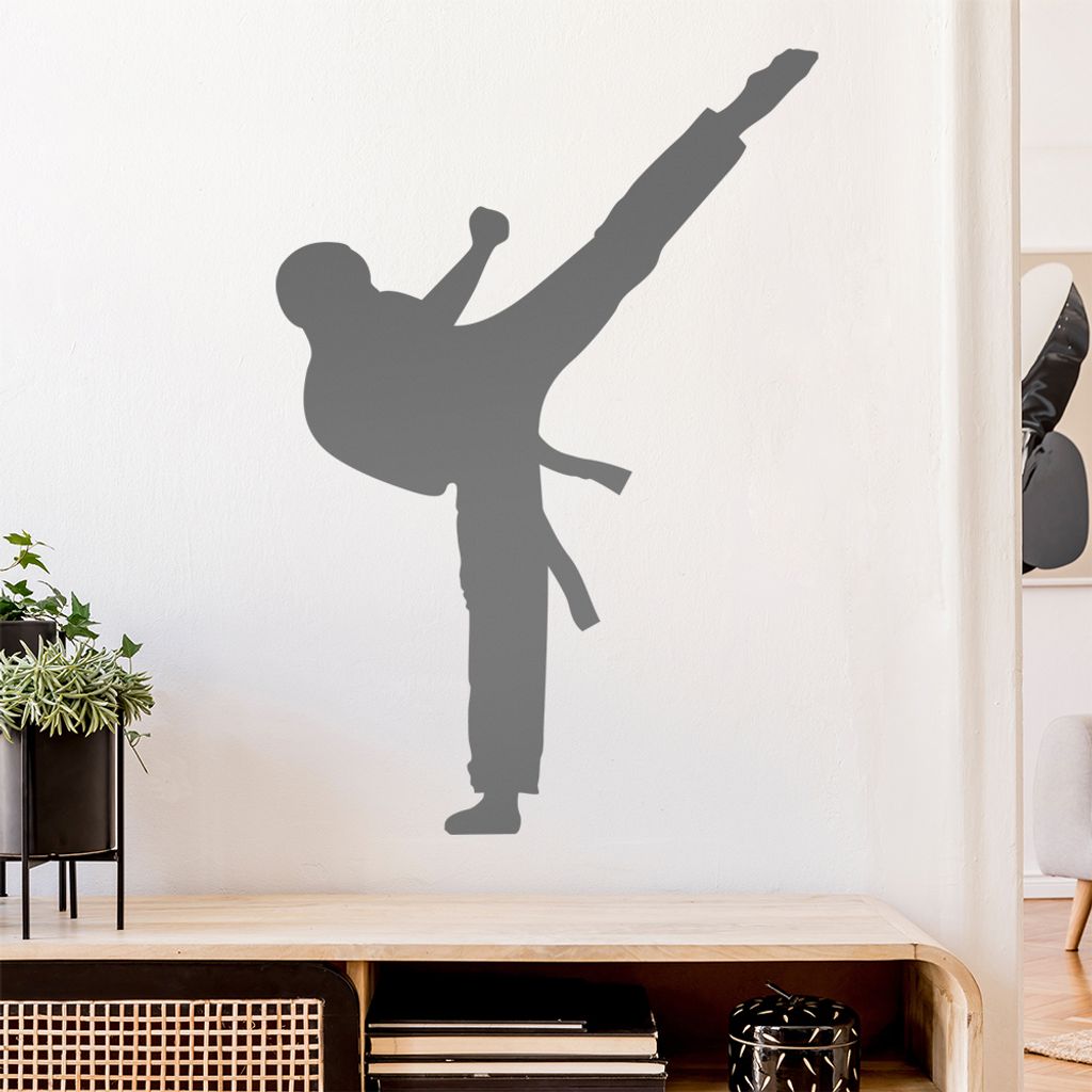 Karate Kampfsport Kämpfer Wandtattoo Wandaufkleber Wall Sticker - Dekoration, Küche, Wohnzimmer, Schlafzimmer, Badezimmer