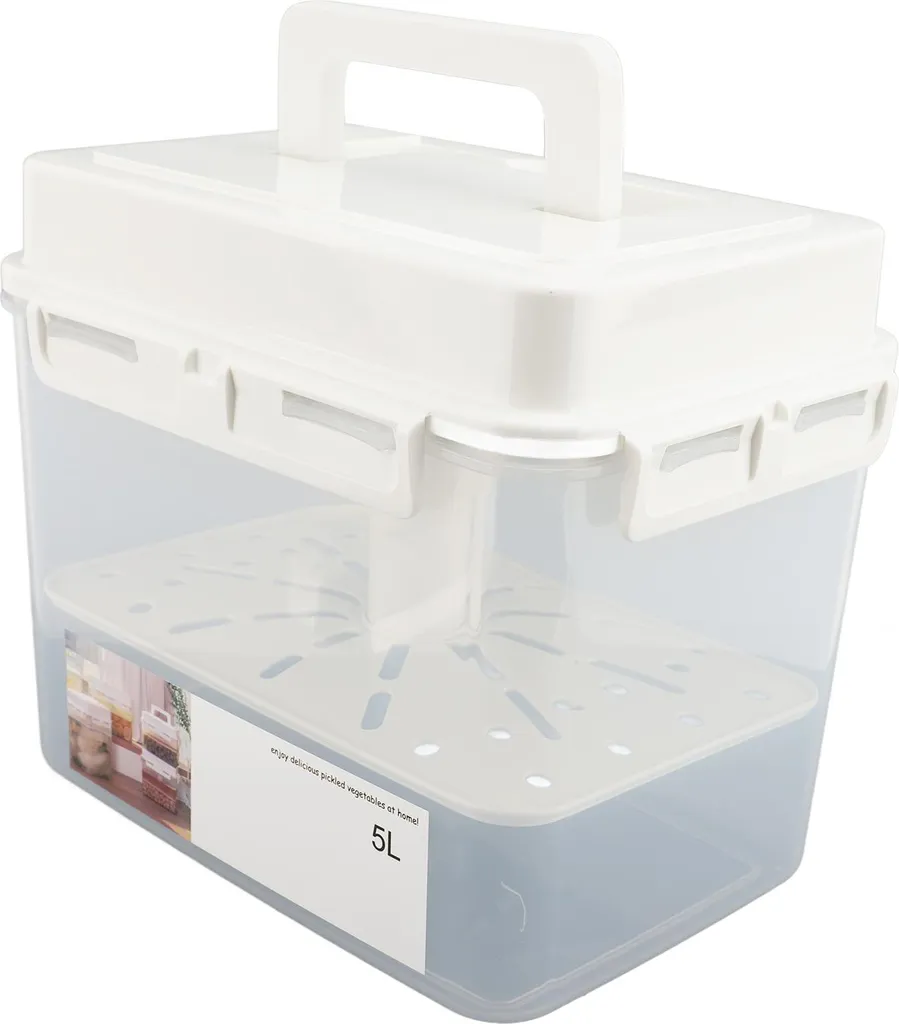 Bocal de fermentation 5L étanche avec poignée modèle Premium Inox - 7