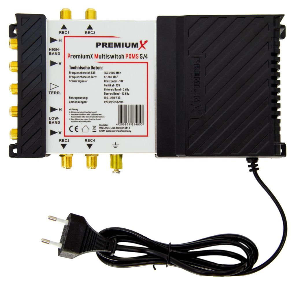 PremiumX PXMS 5/4 – wielodrogowy przełącznik sygnału z Zdjęcie produktu 