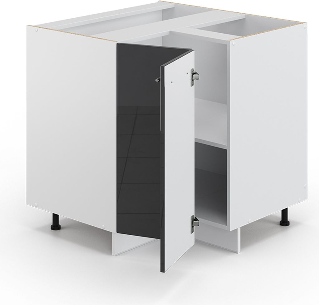 Eckunterschrank Vicco Fame-Line Anthrazit Hochglanz 80.5 cm , AP Anthrazit, Model 46390