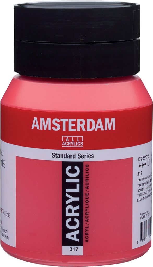 Amsterdam Standard, 500 ml, Rot, Flasche, Wasserfest