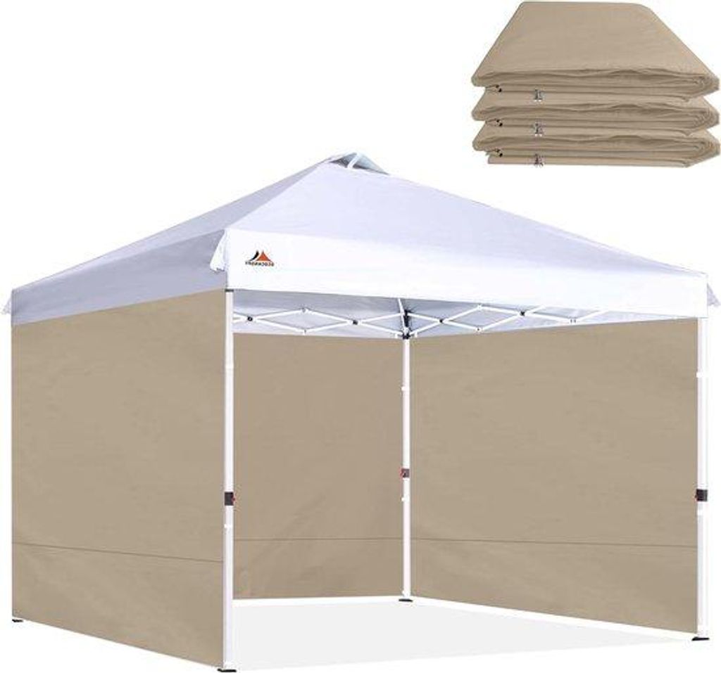 Luifel Zijwand - 100% Wasserfest - 86 x 120 Zoll - Kaki