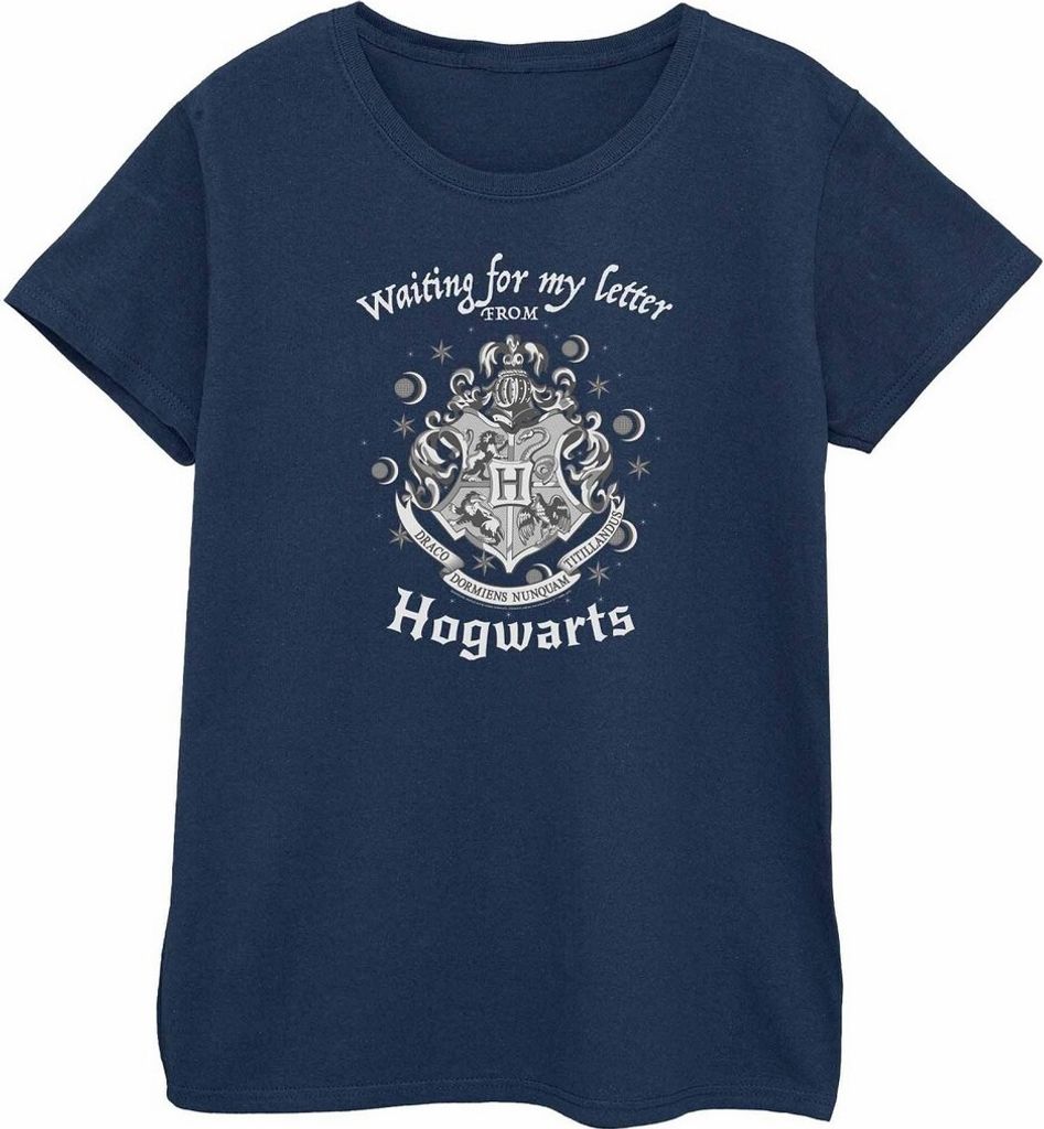 Harry Potter - "Waiting For My Letter" T-Shirt für Damen BI866 (XXL) (Marineblau)
