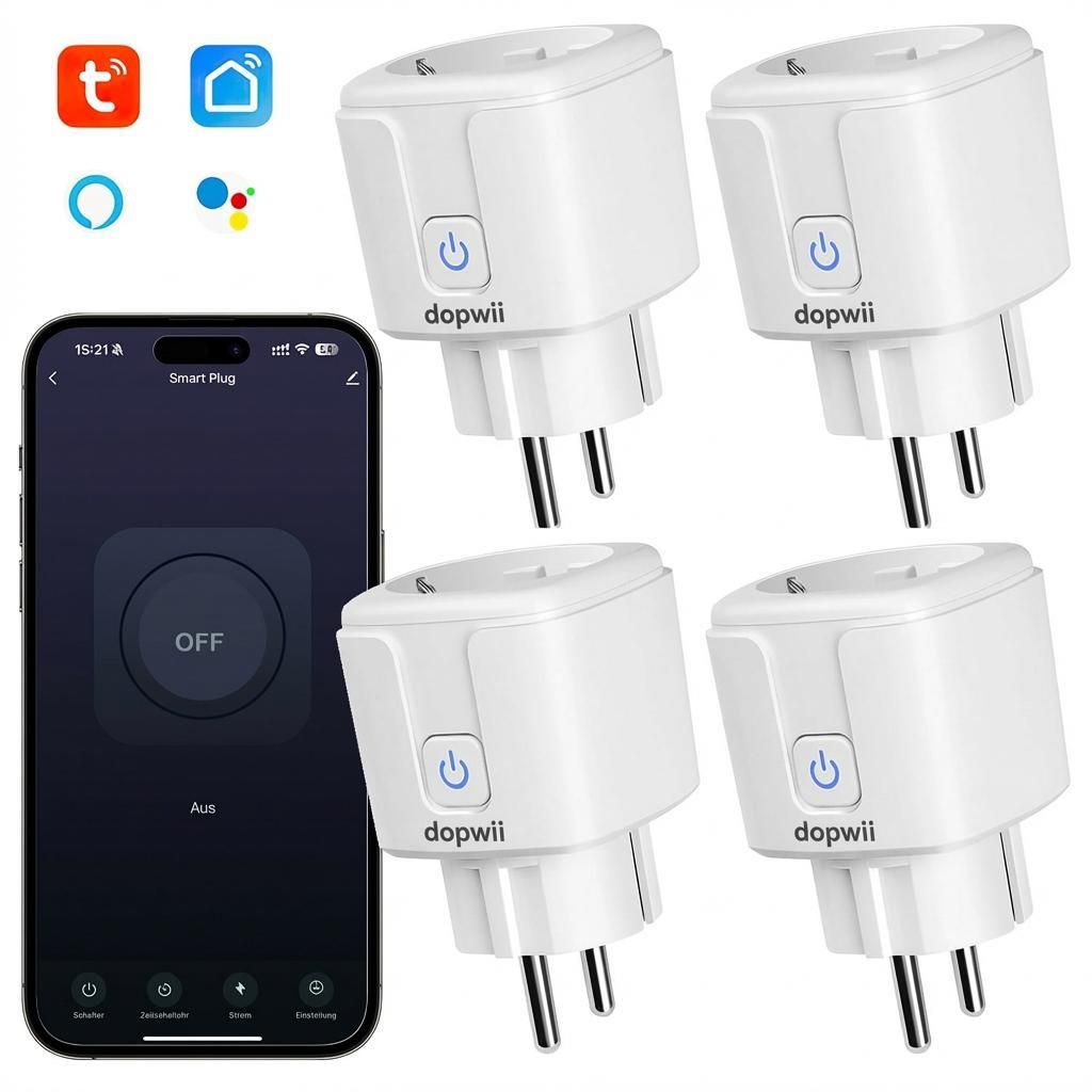 Intelligente WiFi Steckdose 16A, Fernsteuerung per App, Produktbild 