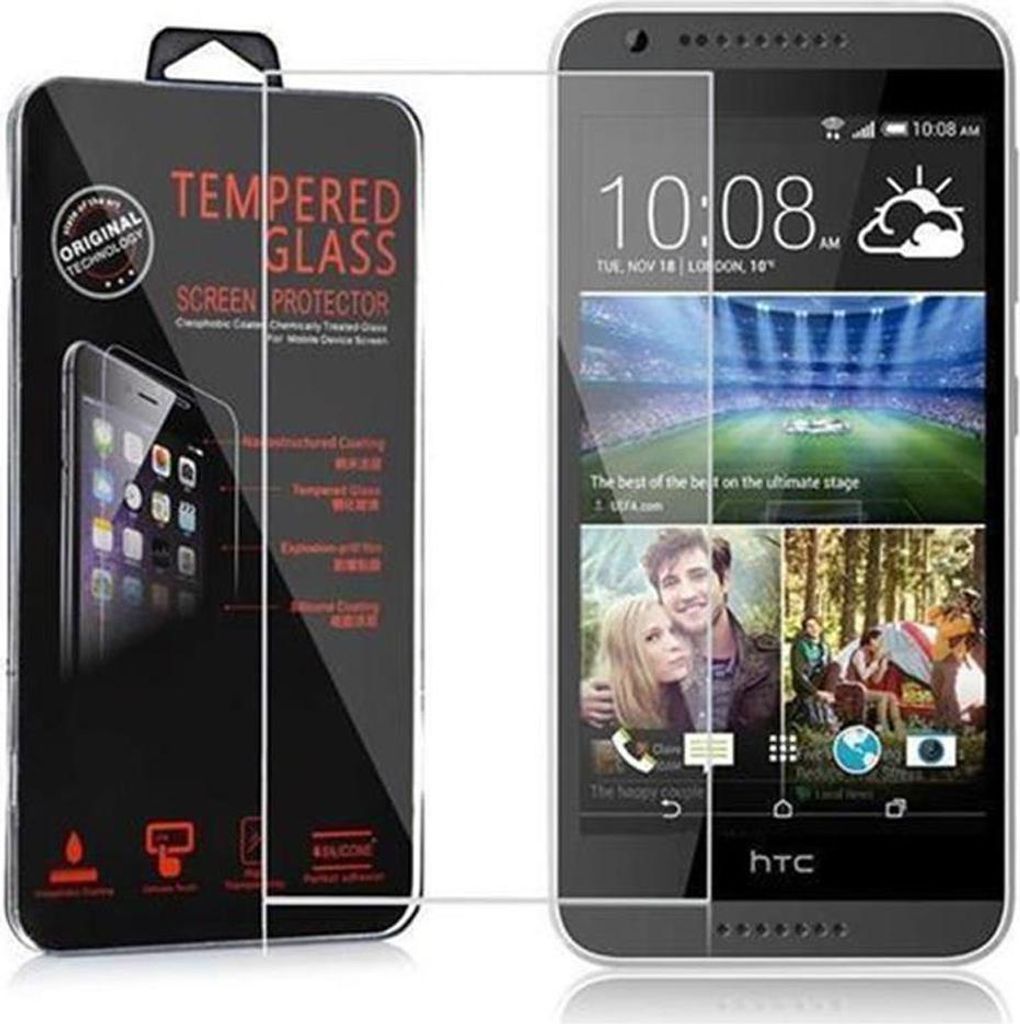 Cadorabo Panzer Folie für HTC Desire 620 Schutzfolie in Transparent Gehärtetes Tempered Display-Schutzglas