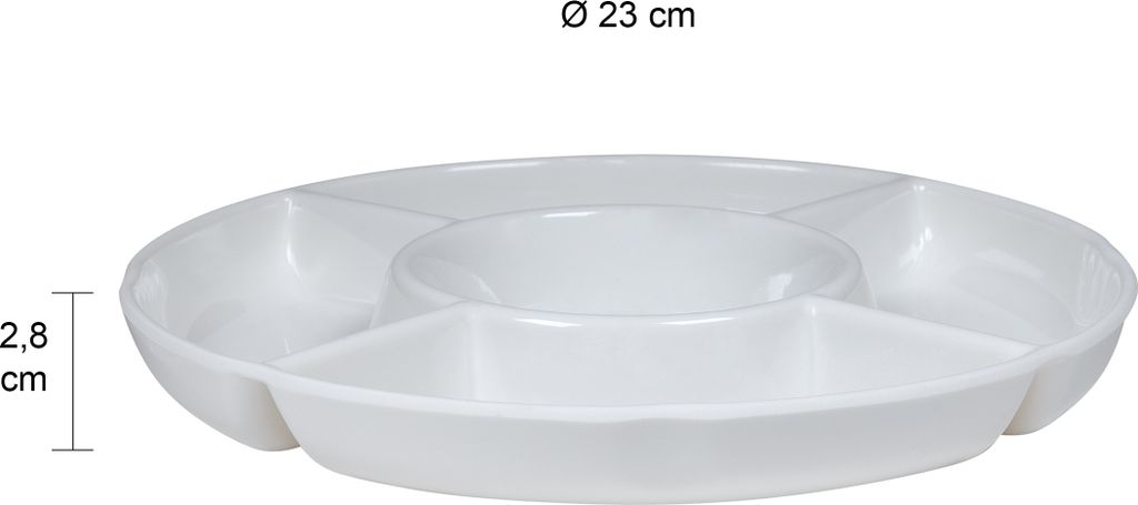 Krumble Tapasbord rund mit 5 Fächern - Essteller - Produktbild 3