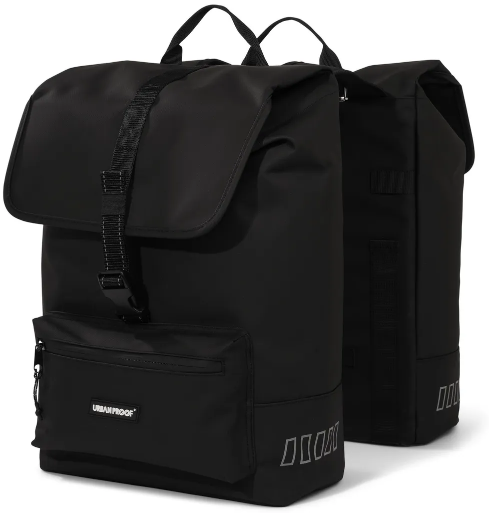 Sacoche de vélo double Urban Proof Cargo 38L noire en RPET recyclé