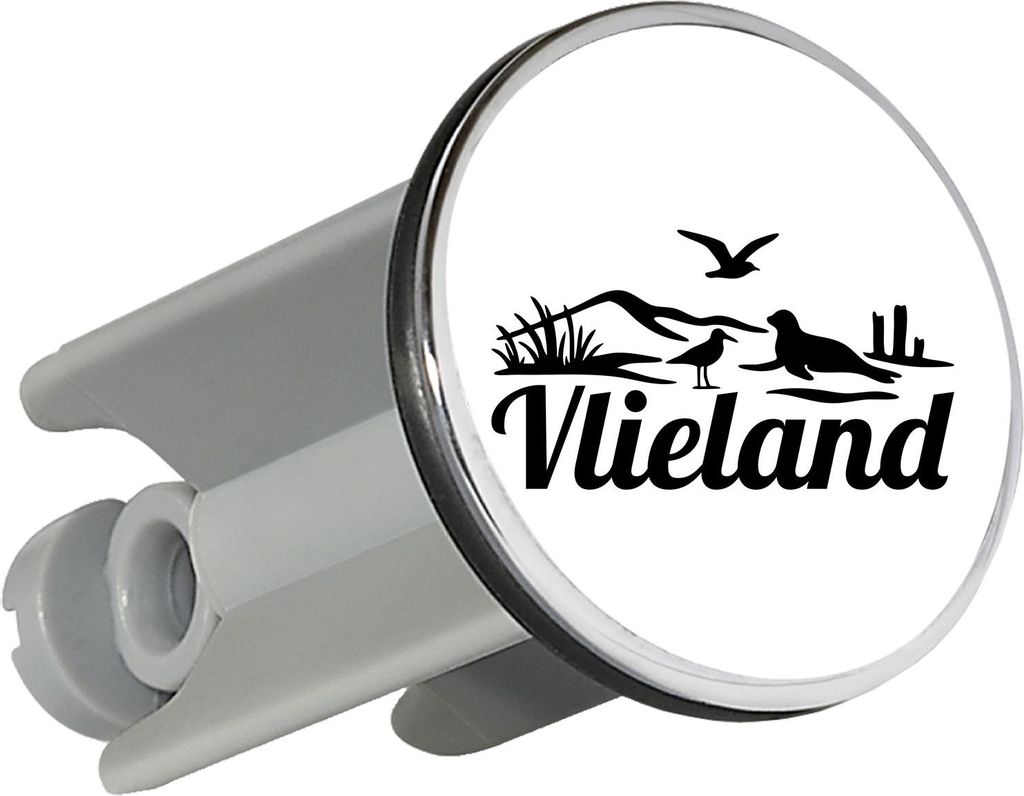 Huuraa Waschbeckenstöpsel Vlieland Niederlande 4cm höhenverstellbar Abflussstopfen Geschenkidee