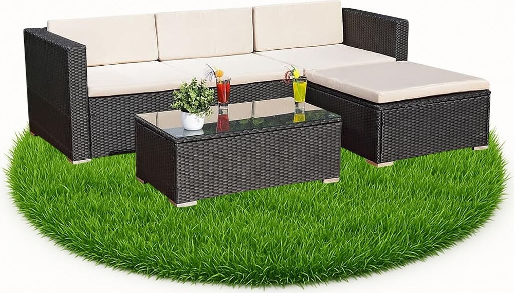 Mucola Gartenmöbel 5tlg. Gartenlounge Sitzgruppe Gartenset Produktbild 1