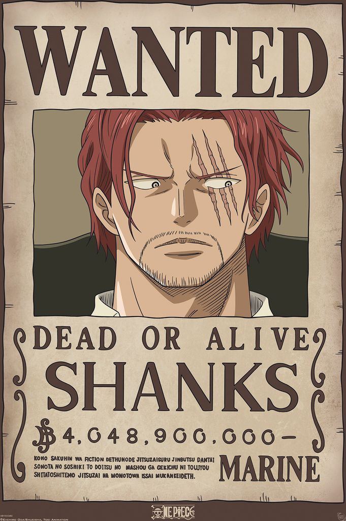 ONE PIECE - Poster Maxi 91cmx51cm - Wanted Shanks Produktbild 