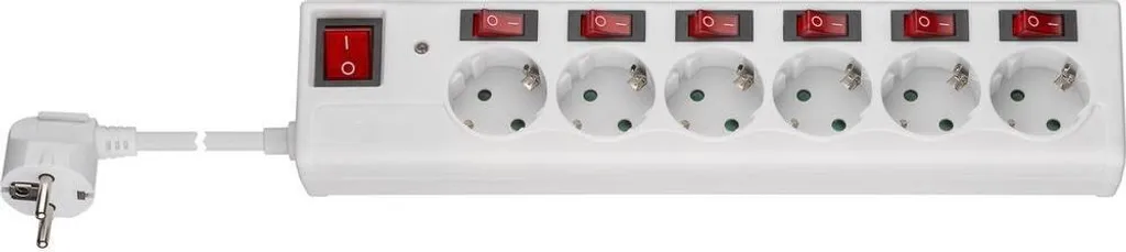 Multipresa Goobay 6 Posti con Protezione Sovratensione e Interruttore 1.5m