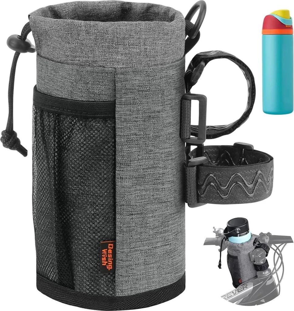 Porte-bidon vélo thermique 24oz à fixation universelle et filet mesh