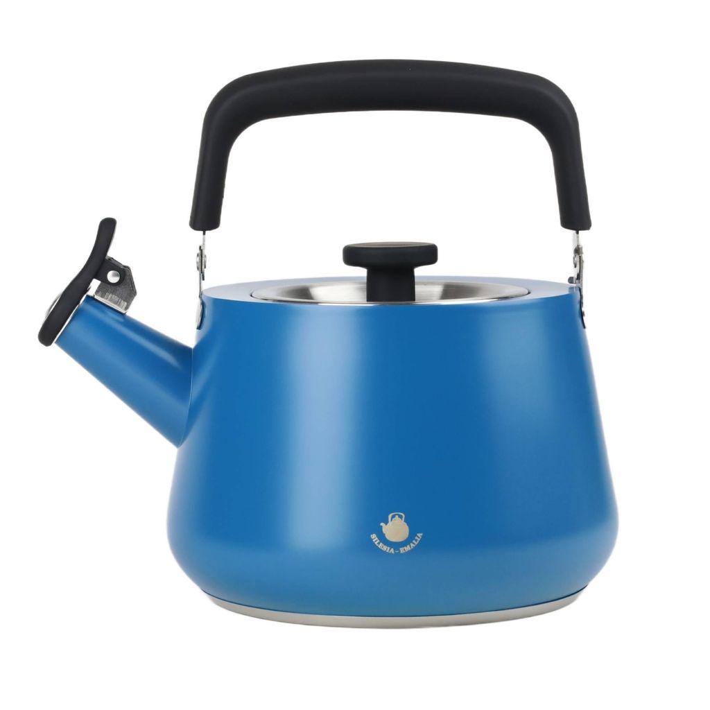 BRUNO Edelstahl-Wasserkessel 2,2L Silesia Emalia Für Induktion & Gas Blau