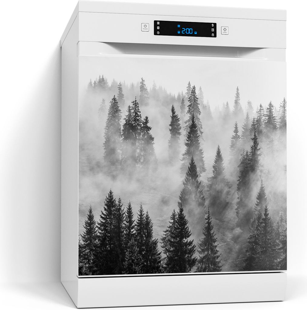 DEQORI Magnetmatte Spülmaschine beschreibbar 60x60 cm 'Flüsternde Tannen' Magnetfolie