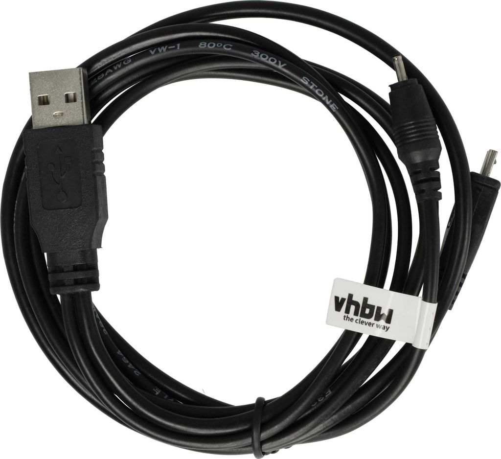 vhbw USB Datenkabel kompatibel mit Nokia 5530 XpressMusic Illuvial, 5220 XpressMusic, 5320 XPRESSMUSIC, 5310 XpressMusic Handy - schwarz