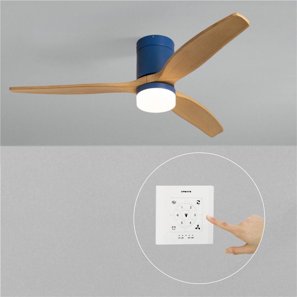 WIND CALM - Leiser Deckenventilator 40W mit technischen ABS-Blättern in verschiedenen Größen