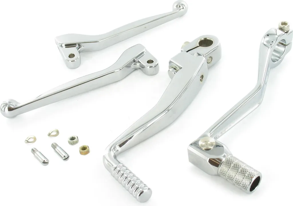 Ensemble 4 pièces jointes avec attaches finition chrome haute qualité