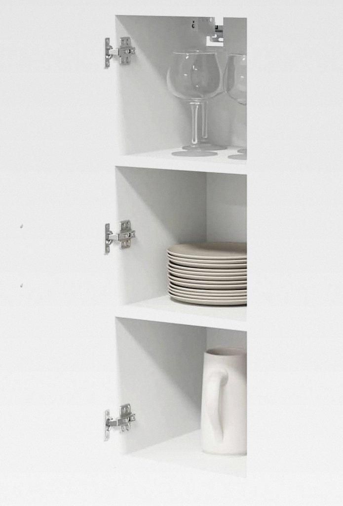 Küchenschrank Kalmar Weiß 30 x 31 x 80 cm Holzwerkstoff Hängeschrank für Badezimmer Küche Wäscheraum