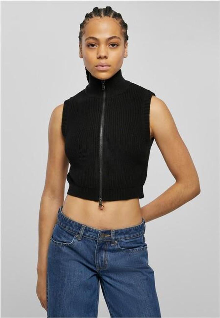 Urban Classics - Damen Short Strickweste - BLACK - XS Produktbild 