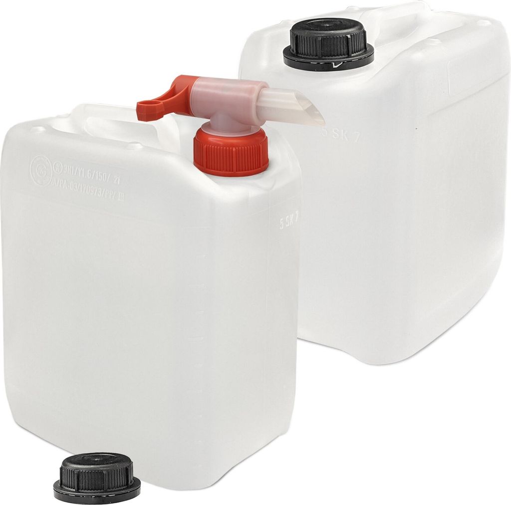 plasteo® 2 x 5 Liter Kanister Wasserkanister Produktbild 