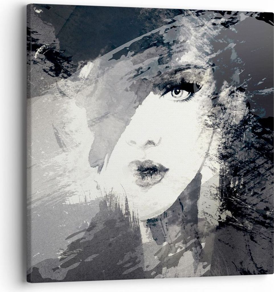 Bild auf Leinwand - Leinwandbild - Frau Gesicht - 40x40cm - Produktbild 